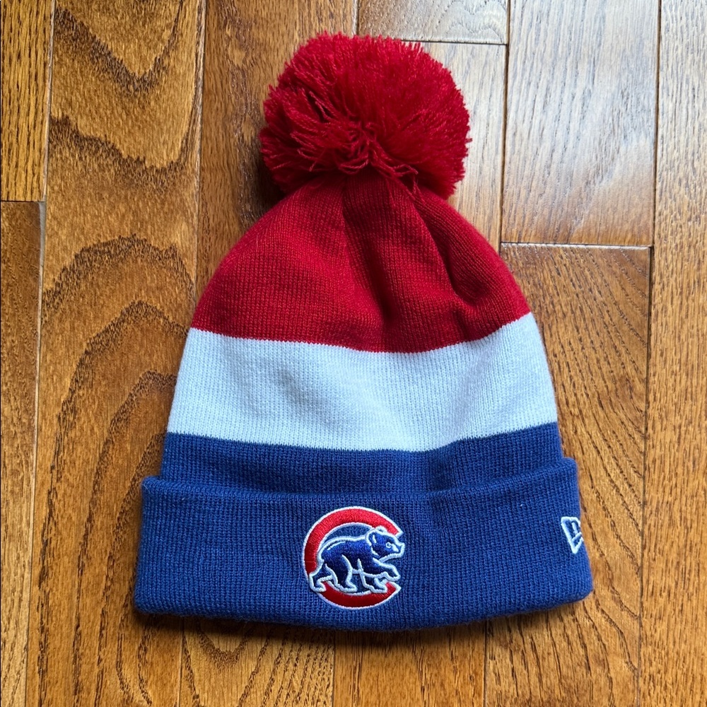 Cubs Pom-Pom Beanie